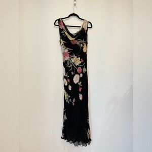 Vintage Beaded Floral Maxi Dress